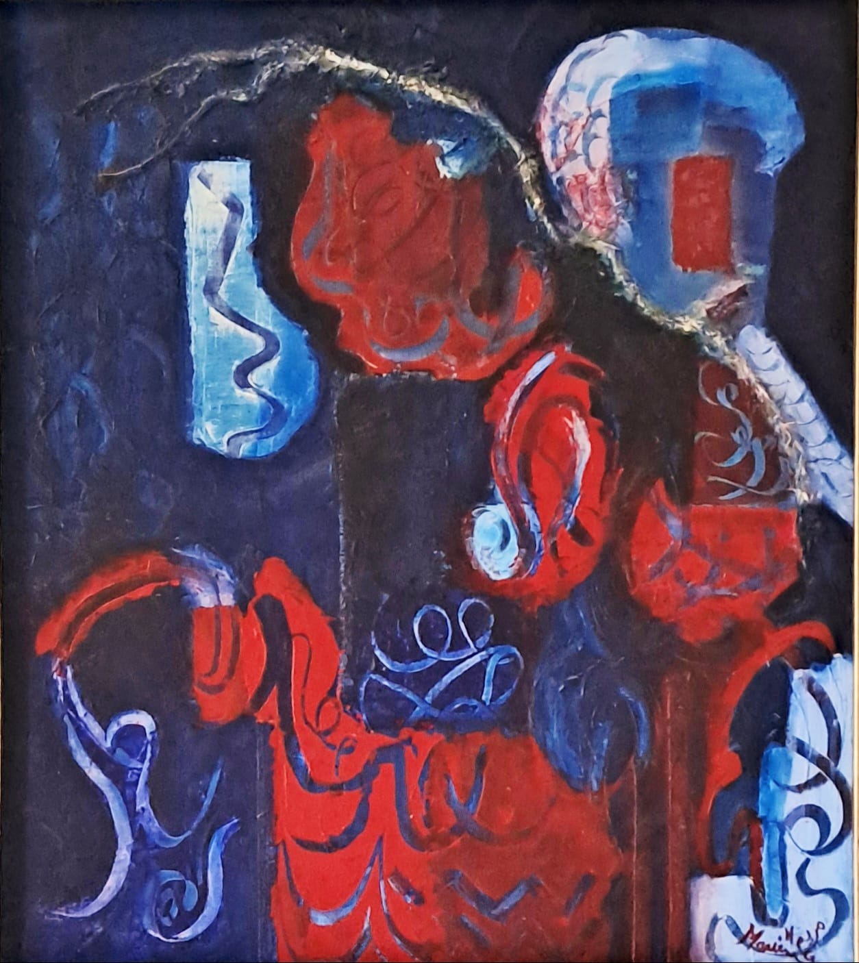 Tableau « Face contre face » de Mariem Garaali — mixed media